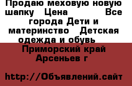 Продаю меховую новую шапку › Цена ­ 1 000 - Все города Дети и материнство » Детская одежда и обувь   . Приморский край,Арсеньев г.